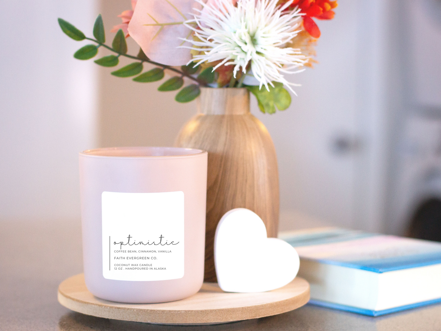 coconut wax candle, positivity candle, coconut wax candle, eco friendly candle, luxury candle, custom candle, affirmation candle