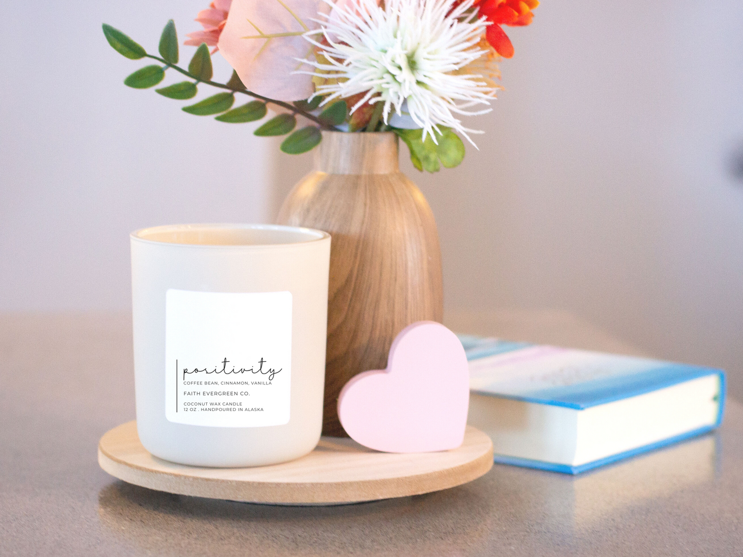coconut wax candle, positivity candle, coconut wax candle, eco friendly candle, luxury candle, custom candle, affirmation candle