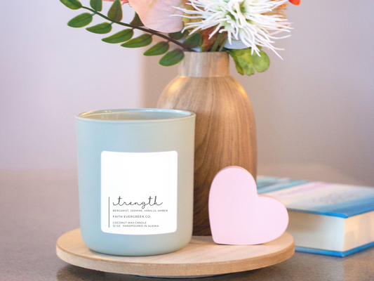 coconut wax candle, positivity candle, coconut wax, eco friendly candle, luxury candle, custom candle, affirmation candle