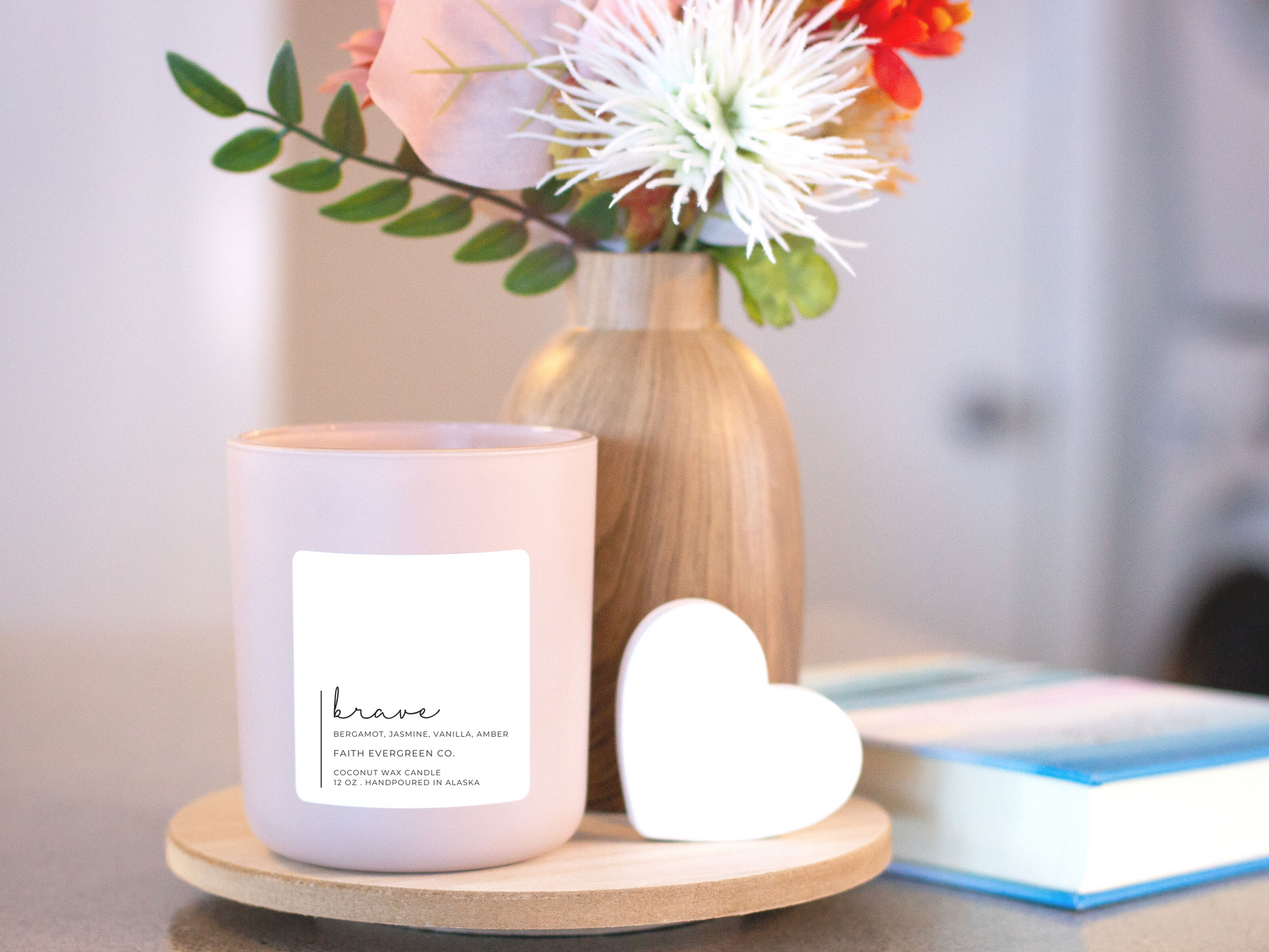 coconut wax candle, positivity candle, coconut wax, eco friendly candle, luxury candle, custom candle, affirmation candle